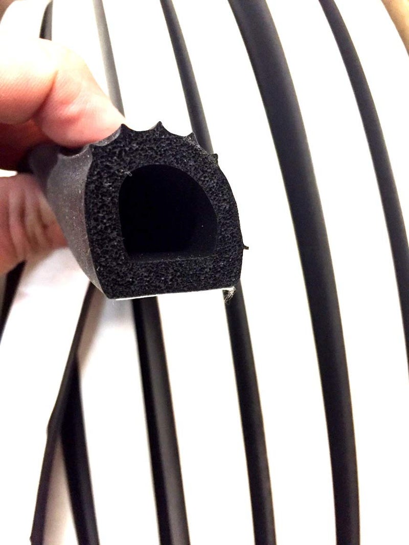 AA A.A 1" Auto RV Marine Self Adhesive Exterior RV Slide Out D Rubber Weather Seal (20 Foot) - Image 2